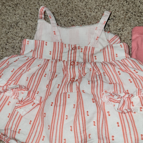 Newborn Coral Sundress Pant Set by Cat & Jack, Carter's - Picture 3 of 7